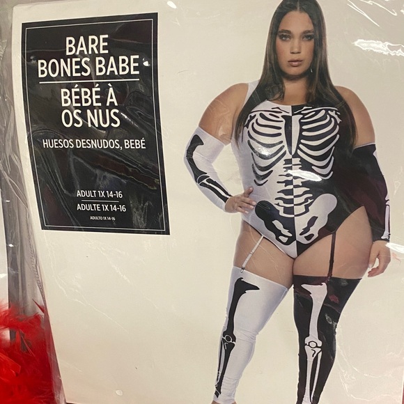 Forplay bare bones babe Halloween Costume - Black and White - Picture 1 of 3